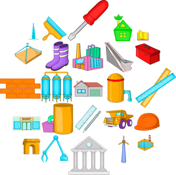 新区图标设置卡通风格图片下载