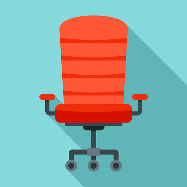 现代桌椅图标平坦风格图片下载