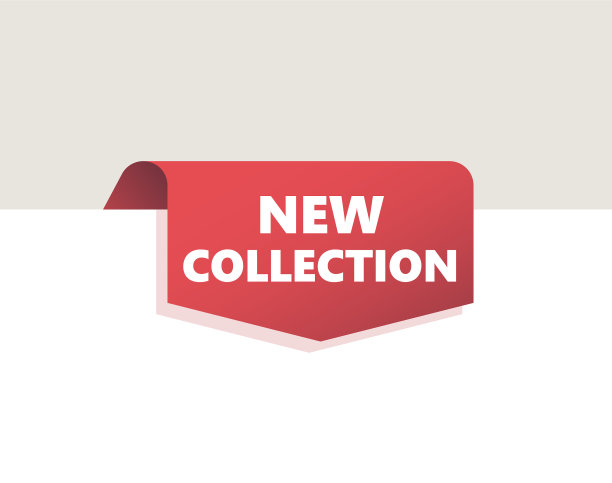 红色顶部标签丝带与阴影图片下载