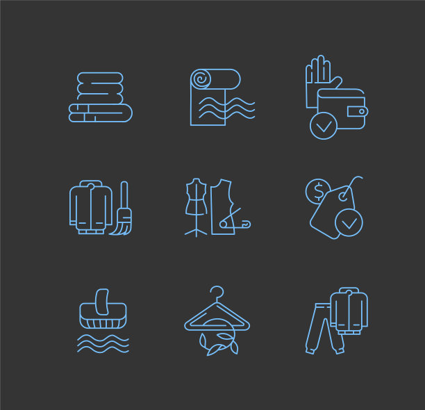 图标和标志的洗衣和干clinning图片下载