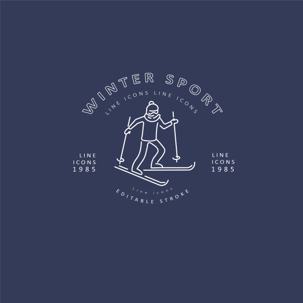 图标和标志的滑雪板和滑雪图片下载