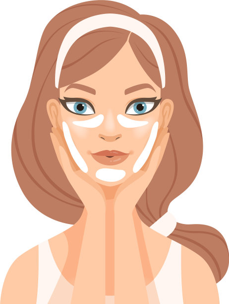 有面部肌动肌贴的漂亮年轻女子图片下载