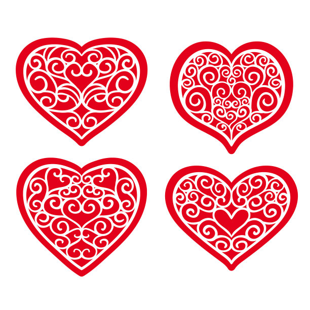 设置手工绘制的心在白色的背景图片下载