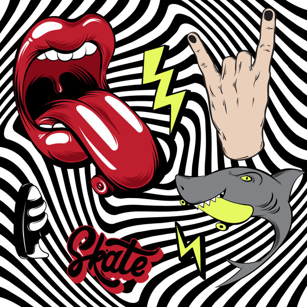 收集手绘图钉素描口图片下载