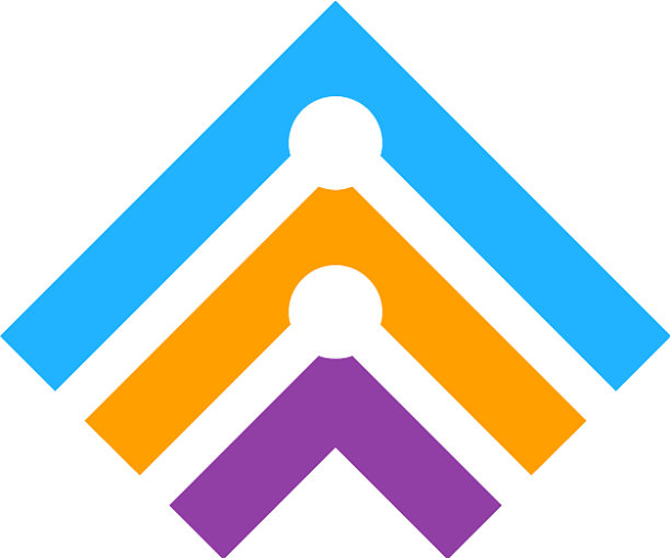 彩色三角形科技Logo图片下载