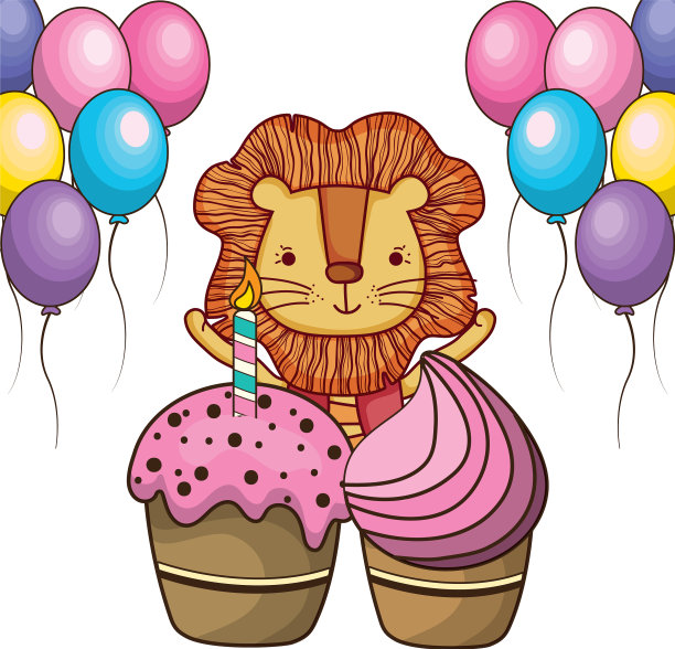 生日快乐可爱的小动物图片下载