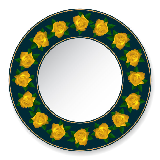 一盘黄玫瑰图片下载