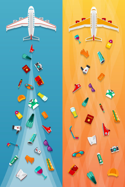 飞机旅行和旅游窄横幅图片下载