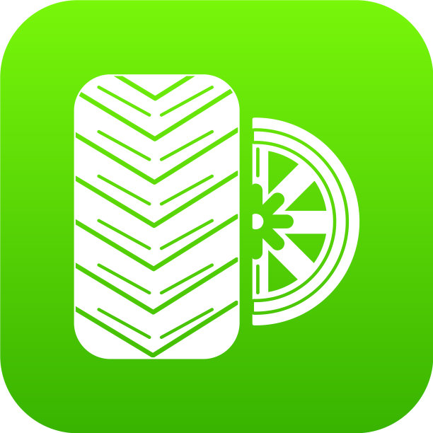 绿色轮胎图标图片下载