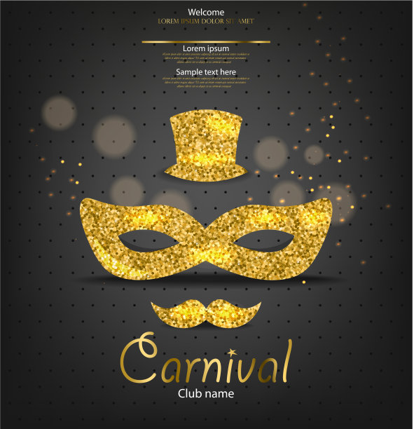 狂欢金灿灿的面具现实的人图片下载