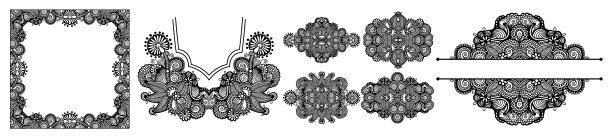 黑白花图案集图片下载