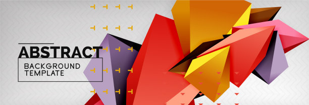 三维多边形形状几何背景图片下载