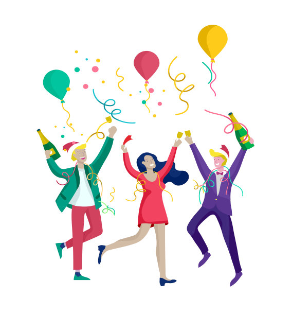 贺卡冬季假期公司派对快乐图片下载