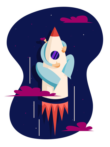 商人像火箭一样飞向成功图片下载