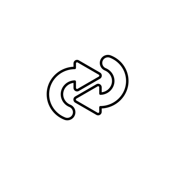 网页线图标圆形箭头黑色对白色图片下载