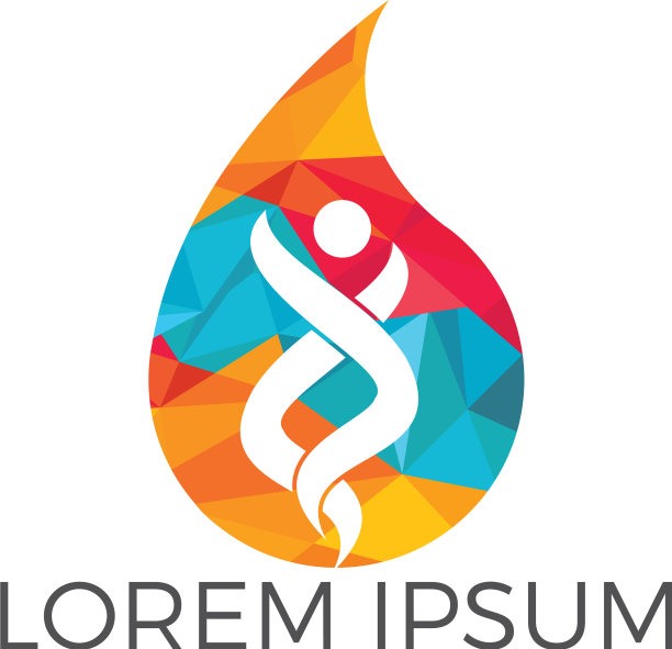 水滴与人的图标标志设计图片下载