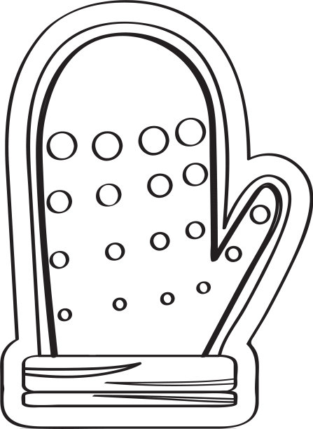 圣诞手套形状的姜饼图片下载