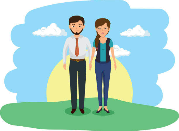 营地里的商业夫妻图片下载