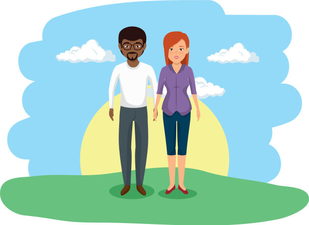 营地里的商业夫妻图片下载