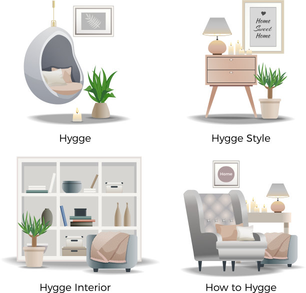 丹麦hygge风格的概念图片下载