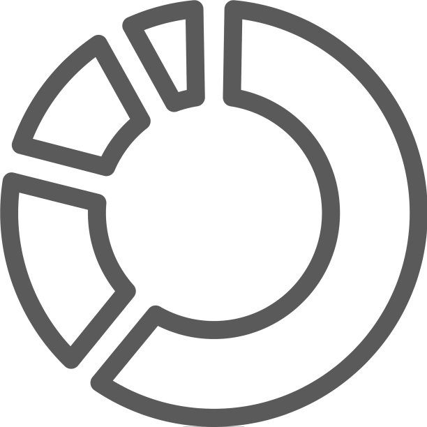 圆形百分比图线条图标图片下载