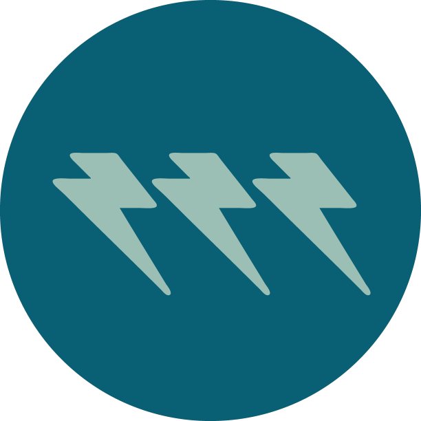 纹身风格的图标闪电图片下载