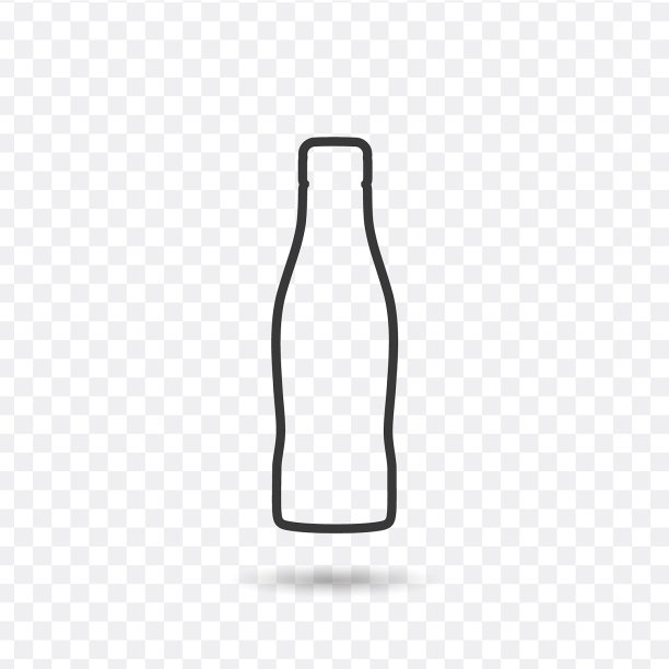 线瓶图标股票孤立在白色图片下载