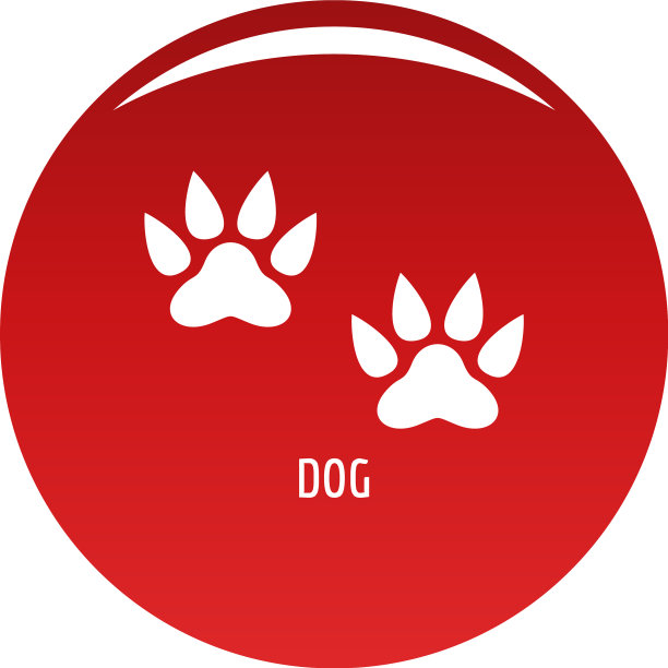 狗步图标红色图片下载