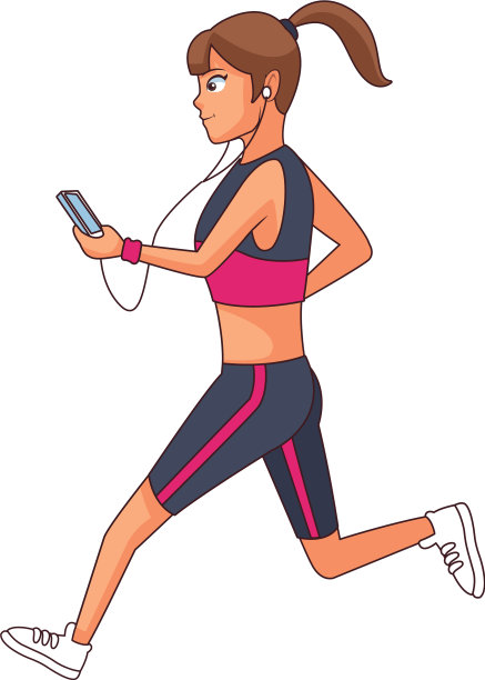 年轻女子卡通图片下载