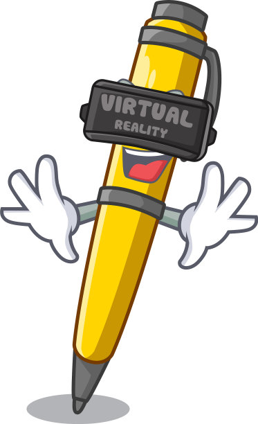 虚拟现实经典圆珠笔孤立上图片下载