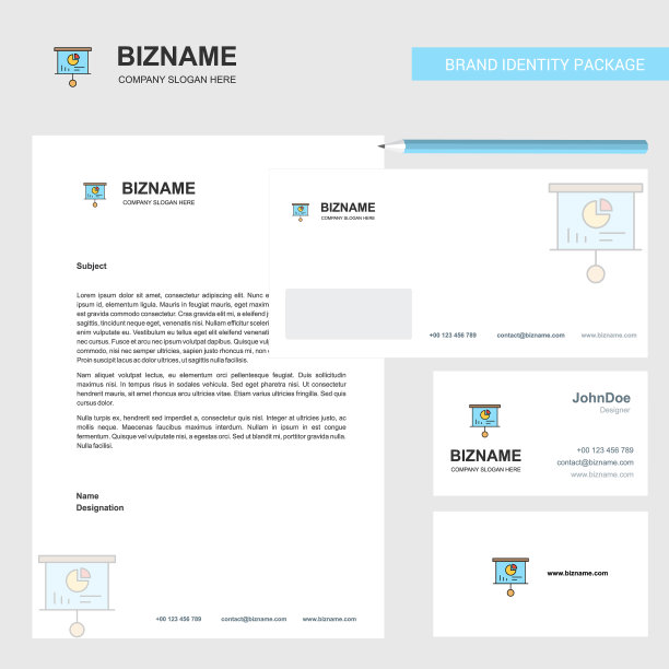 展示板商业信笺信封图片下载