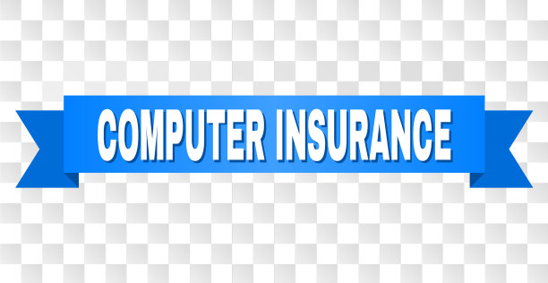 带电脑保险标题的蓝色胶带图片下载