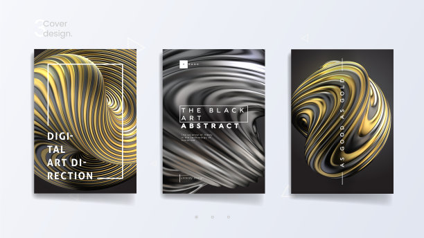 抽象封面模板设置3d银和图片下载