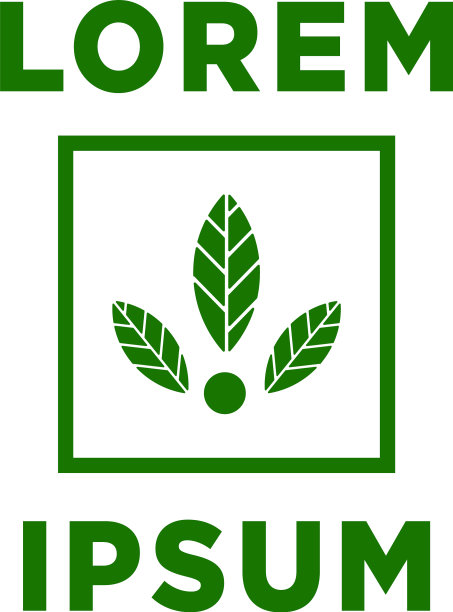 树叶生态标志模板图标元素图片下载