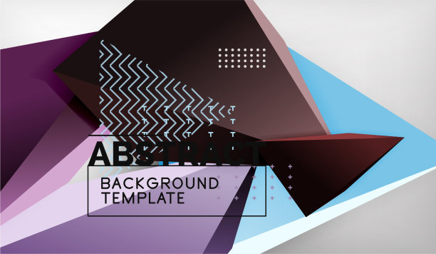 三维几何三角形形状抽象背景图片下载