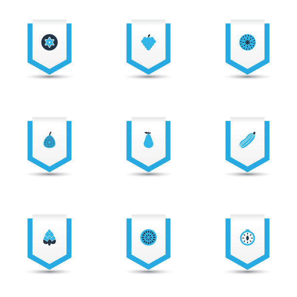食物图标彩色设置与爸爸西红柿切片无花果图片下载