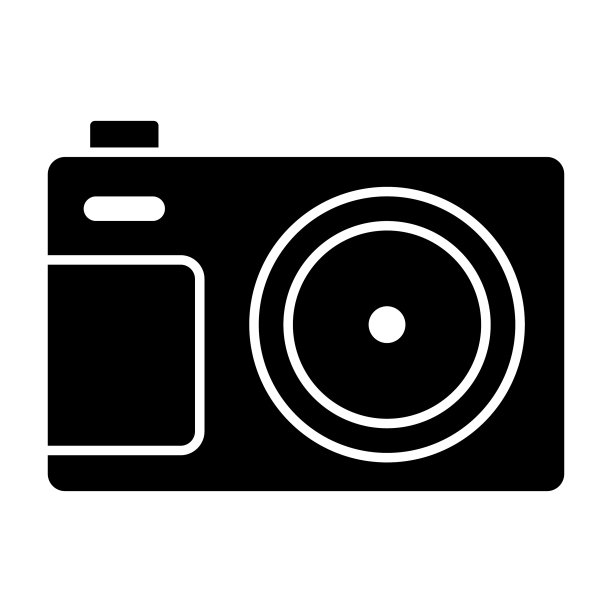 照片相机正面视图固体图标摄影图片下载