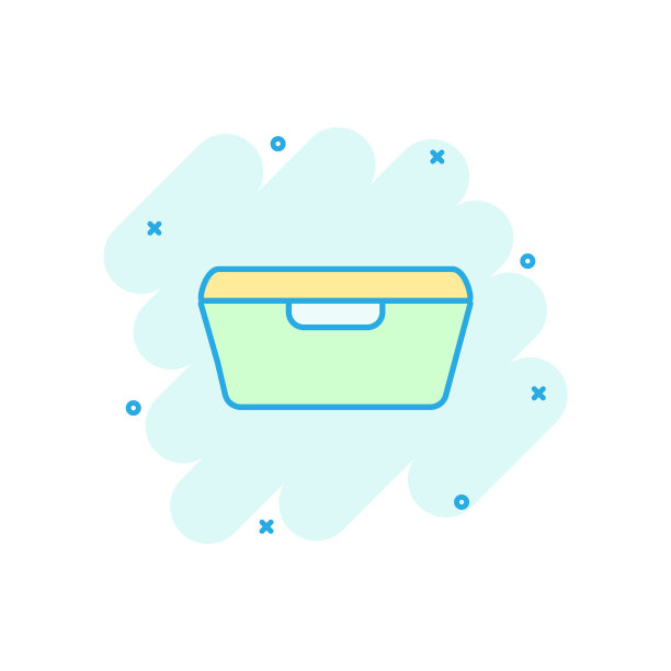 浴室淋浴图标在漫画风格的浴室卫生图片下载