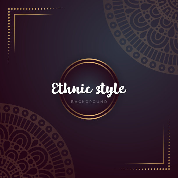 金色背景与曼陀罗图片下载