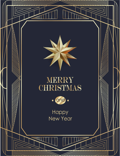 优雅的金色圣诞背景图片下载