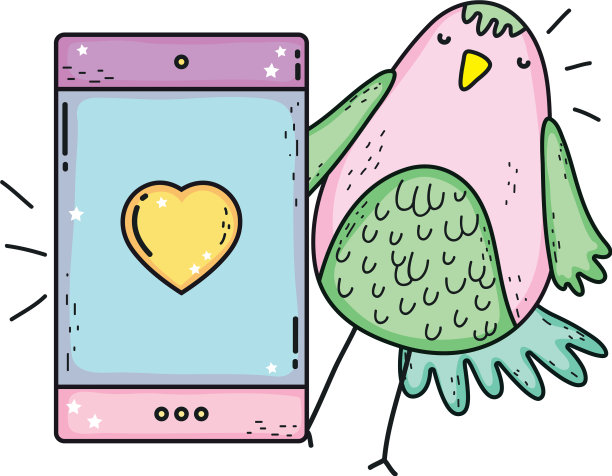 可爱的小鸟，智能手机可爱的性格图片下载