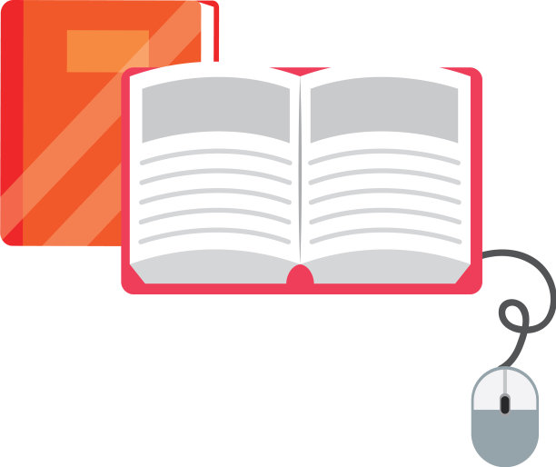 在线教育元素卡通图片下载