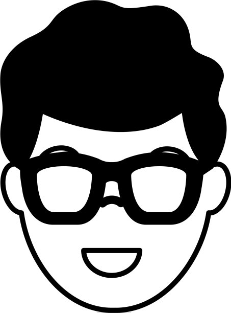 白色背景上的微笑男子的脸图片下载