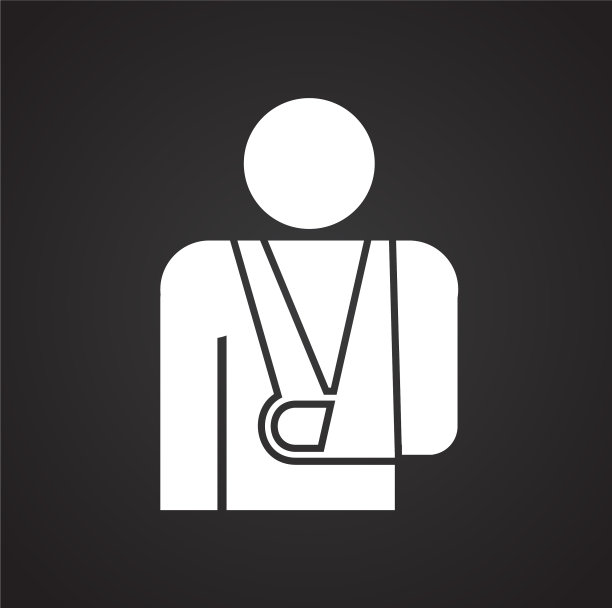 图形的黑色背景上的残疾图标图片下载