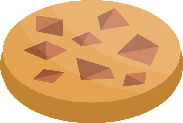 巧克力块饼干图标等距风格图片下载