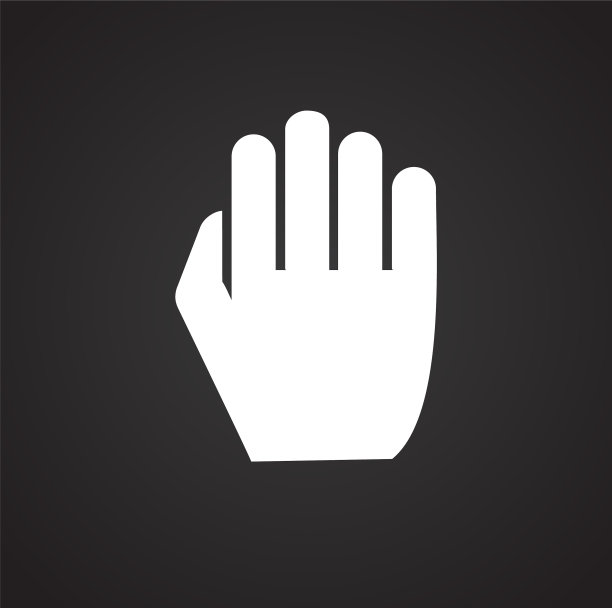 Palm图标在白色背景的图形和网络图片下载