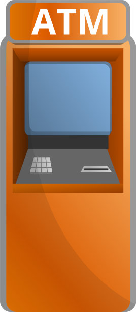 街道ATM图标卡通风格图片下载