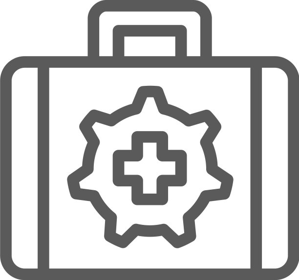 技术援助手提箱线性图标图片下载
