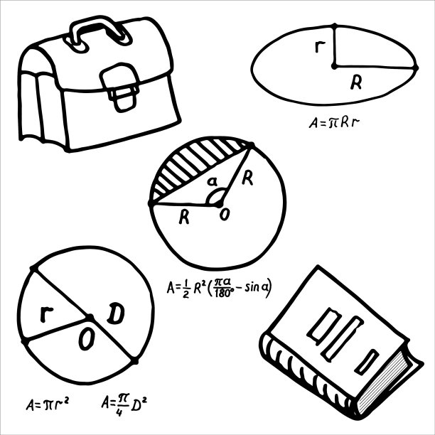 学校设备涂鸦图标套装图片下载