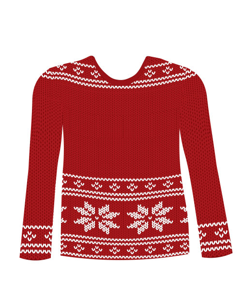 红色的针织毛衣图片下载
